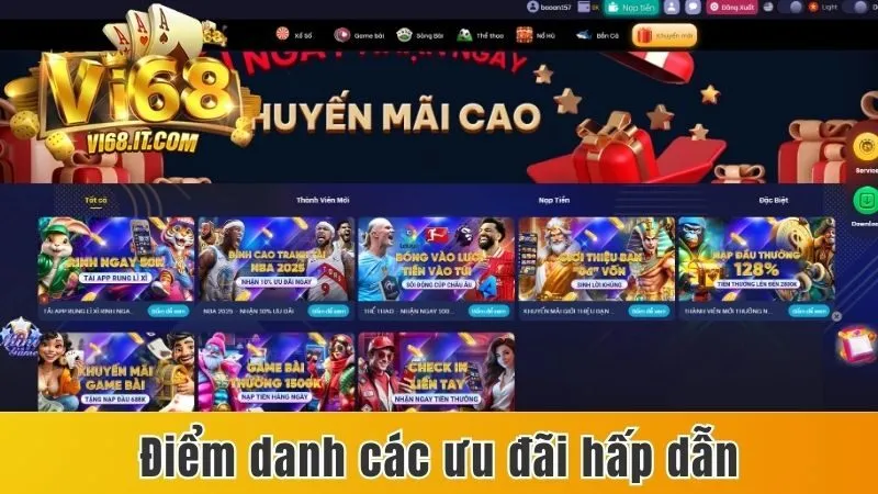 Vi68 – Cổng Game Bài Đổi Thưởng Trực Tuyến Uy Tín | Tải Vi68 Apk | Vi68 Ios | Link Đăng Ký Vi68 Chính Thức | Game Bài Vi68 Nạp Rút 2025 170 Điểm Danh Các Ưu Đãi Hấp Dẫn Tại Nhà Cái